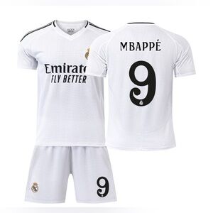 Kylian Mbappe Kids XL Soccer Jersey Real Madrid Size 30 - Age 12-14 White Home